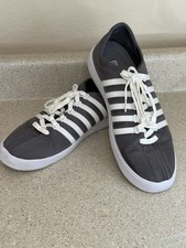 K-Swiss Mens Casual Sneakers Gray White Lace Up Shoes Size 10 Low Top Athletic