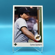 1989 Upper Deck Carlos Quintana #26 Boston Red Sox Rookie Baseball Card. rookie card picture