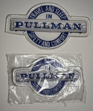 2 Vintage Pullman Train Embroidery Patches Travel & Sleep New 5 1/2&rdquo; & 4 1/2&rdquo;