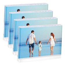 Magnetic Acrylic Photo Frame with Discreet Bottom Magnet 4 5X7 inch horizontal
