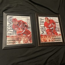 2003-2004 Stars Of Detroit Steve Yzerman #19 & Kirk Maltby#18 Picture Frame