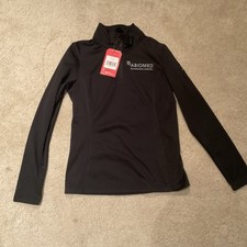 North Face L Tech Fleece Jacket 1/4 Zip Front Black Womens S Small NEW Tag