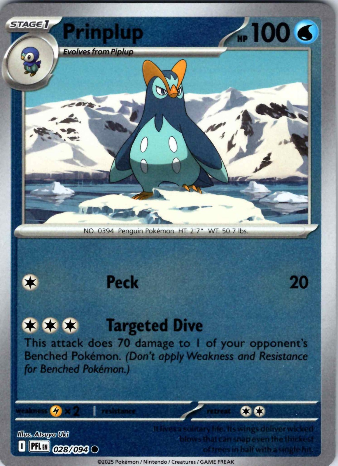 Prinplup 28/94 Phantasmal Flames Pokemon Card Reverse Holo NM TCG singles