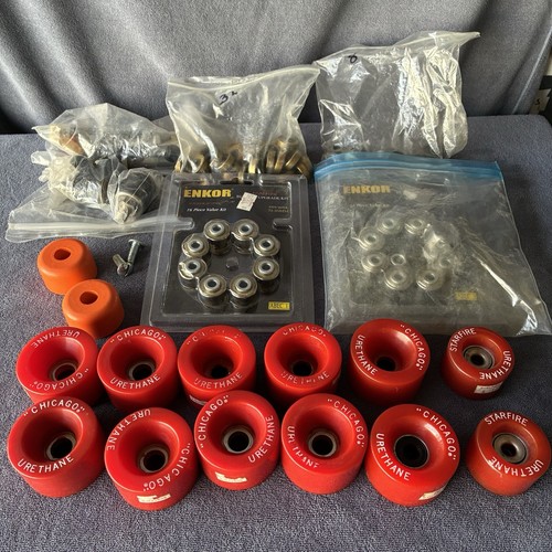 Roller Skate Wheels And Parts Lot Vintage 1970’s Wheels, Bearings, Etc.