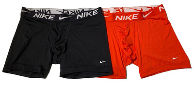 NEW Set OF 2 NIKE DRI-FIT Boxer Brief Black/Red Size XL