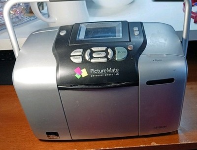 Epson PictureMate Personal Photo Lab Printer Powers On Screen Works