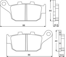 REAR RECESSED BRAKE PADS FOR