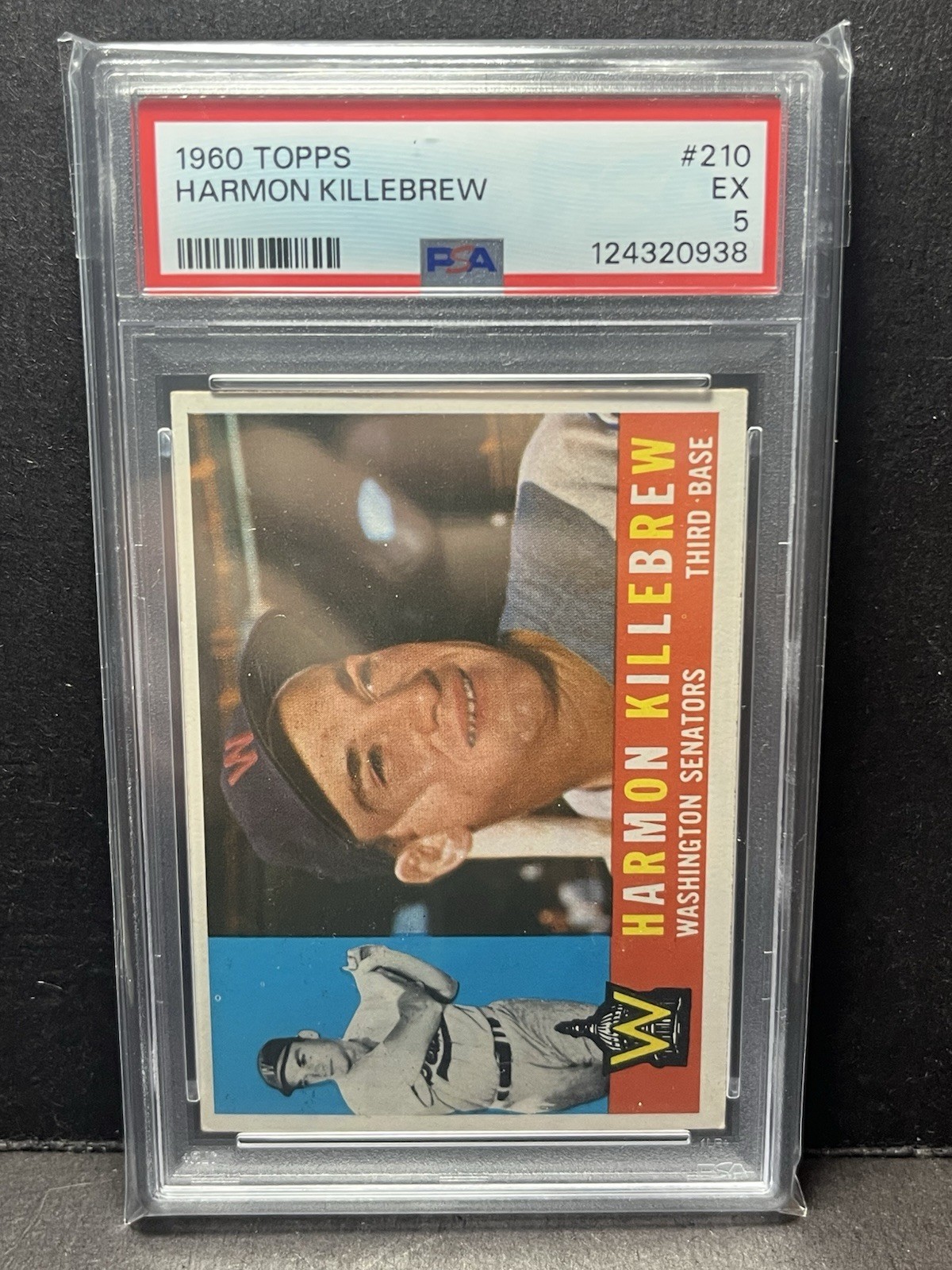 1960 Topps Harmon Killebrew #210 Washington Senators Vintage Graded PSA 5 EX