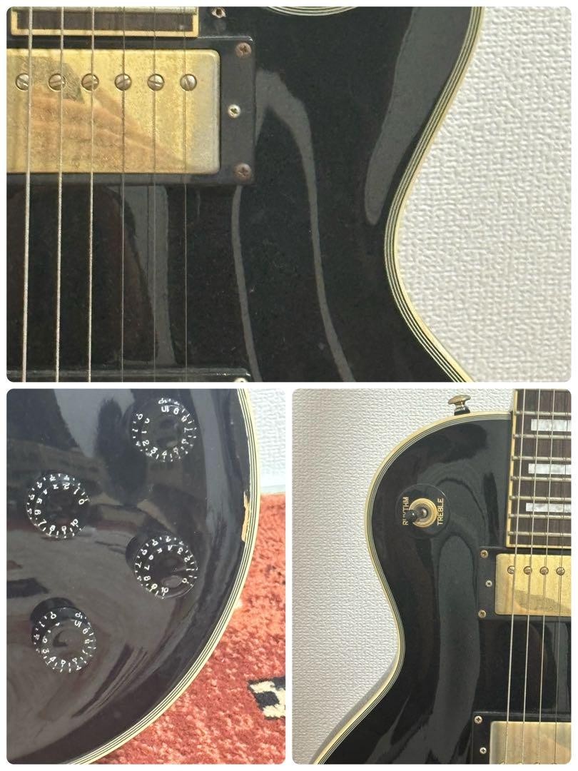 GrassRoots Les Paul Custom Black Electric Guitar From JAPAN