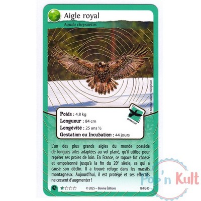 Nature Protect Challenge Card 184/240 Königsadler   Brillant [FR] NM