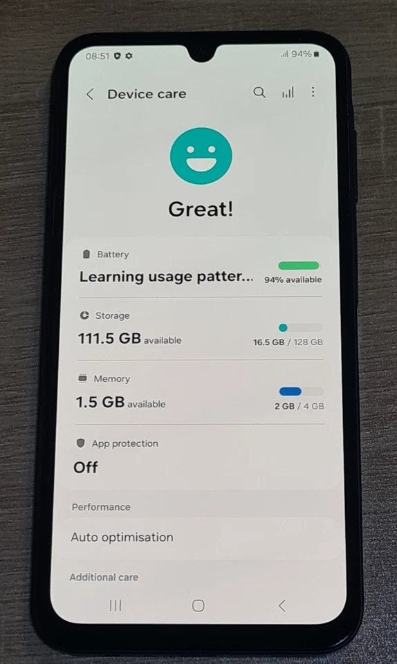 Unlocked Black Samsung Galaxy A15 A155F Dual Sim 128GB Storage Superb Condition - Image 3 of 4