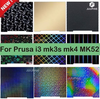 Prusa MK4 MK3S PEI Blech 241 x 253,8 mm doppelseitig Federstahl Bauplatte