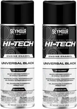 Hi-Tech EN-42 Engine Enamel GM Black 12oz Gloss Spray Paint Coating 2-Pack Set