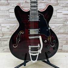 Grote Semi-Hollow Body Guitar Electric With Giga Bassy And Soft Case