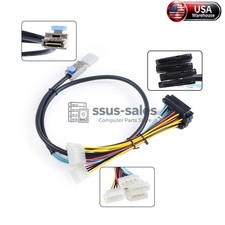 SFF 8088 to 4 x SFF 8482 SAS Cable 1M With IDE 4 Pin Power 6Gbps Server Storage