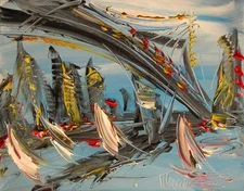 NEW YORK   Modern Abstract   Original Oil Painting  IMPRESSIONIST DRD23