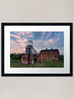 Barnsley Verlassene Kohlemine Gerahmtes Gerahmtes Wandbild Poster Leinwanddruck Bild