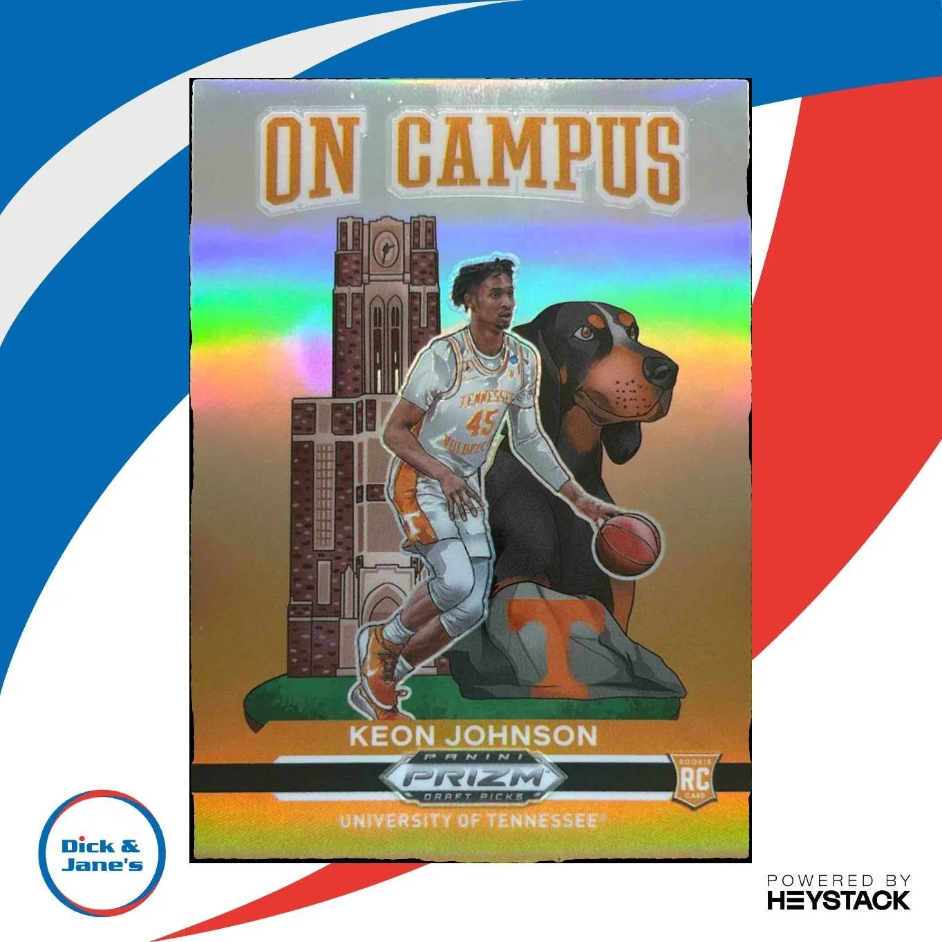 2021-22 Prizm Draft Picks Keon Johnson On Campus #4 RC Tennessee Volunteers