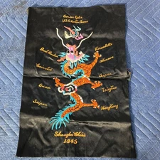WW2 Pearl Harbor Dragon Embroidery Shanghai Okinawa Hong Kong USS Norton Sound