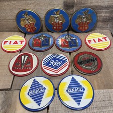 Lot of 1950s 1960s Cereal Promo Automobile Auto Metal Badge Emblem Wheaties