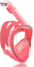 Kids Snorkel Mask Full Face, Snorkeling Set with Camera Mount, Foldable 180 Degr