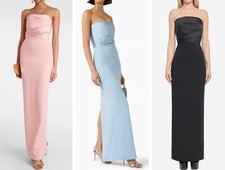 Women Solace London Strapless Slim Fit Bodycon Maxi Dress Gown