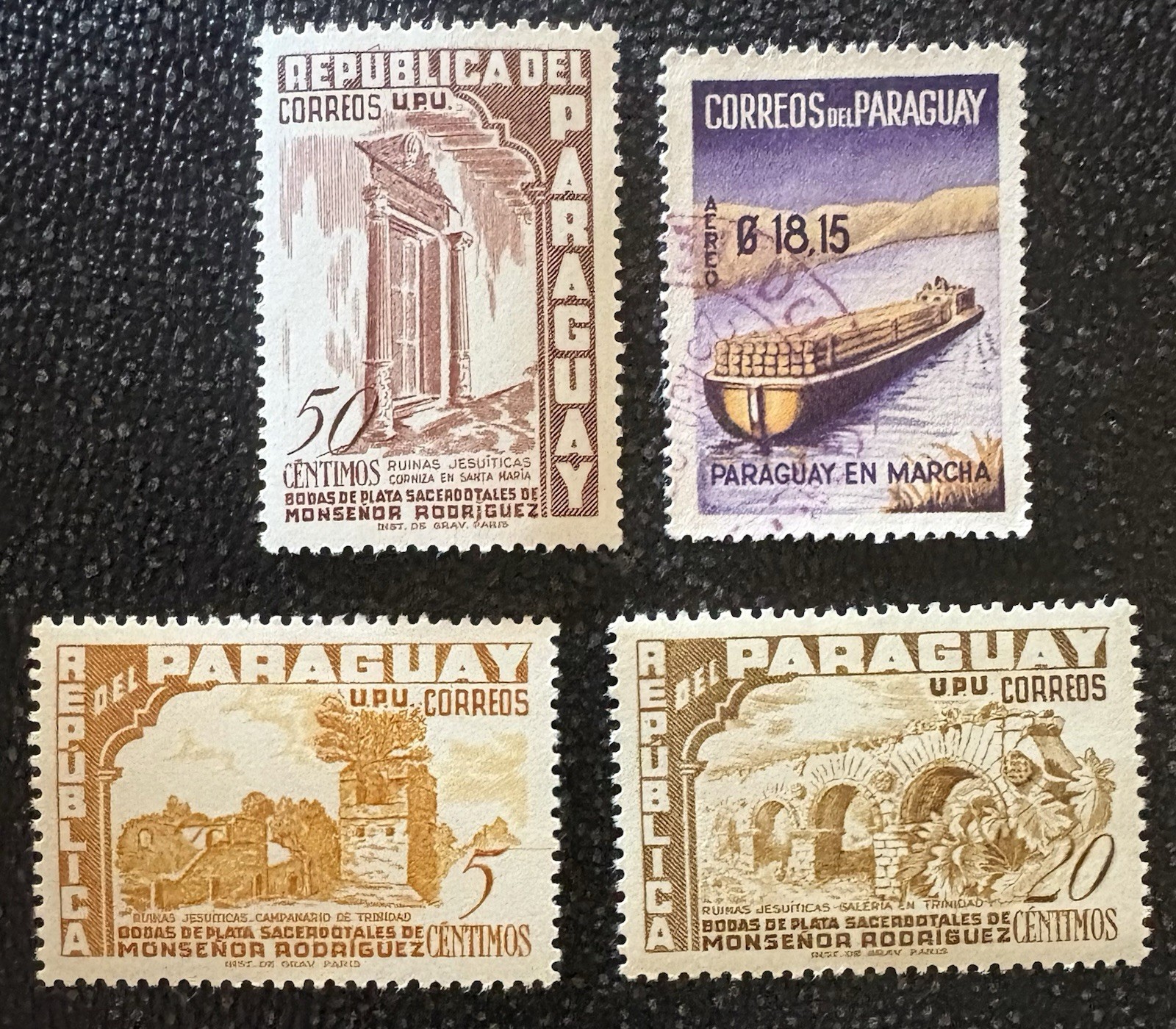 Paraguay: 4 Varieties MLH, as shown. Lot #01-02705