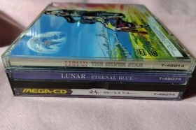 Game Arts Lunar The Silver Star Eternal Blue set of 2 MEGA-CD RPG w/case Japan
