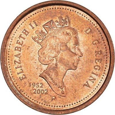 Canada - 1 Cent Coin - Copper plated steel - Golden Jubilee - KM