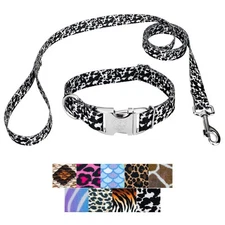 Country Brook Petz® Premium Dog Collar and Leash - Animal Prints Collection