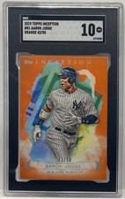2019 Topps Inception Aaron Judge #81 Orange #43/50 SGC 10 GEM YANKEES SP SSP MVP