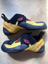 La Sportiva Skwama Climbing Shoes Black & Yellow Mens 9.5 (Womens 10.5) EU 42.5