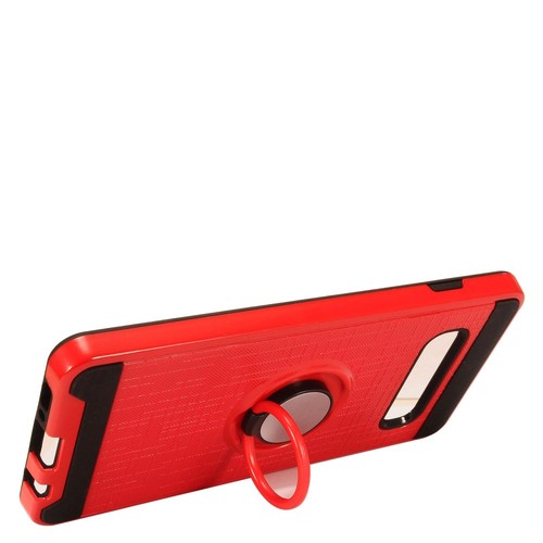 GSA Brushed Hybrid Case Ring Stand for Samsung Galaxy S10 (6.1") Red - Afbeelding 1 van 1