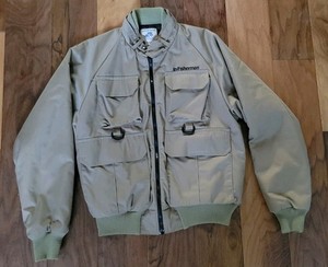 Veste Bomber De Pêche Vintage Homme - Taille M, Satin Bleu, Patches Bass Angler, Très Bon état
