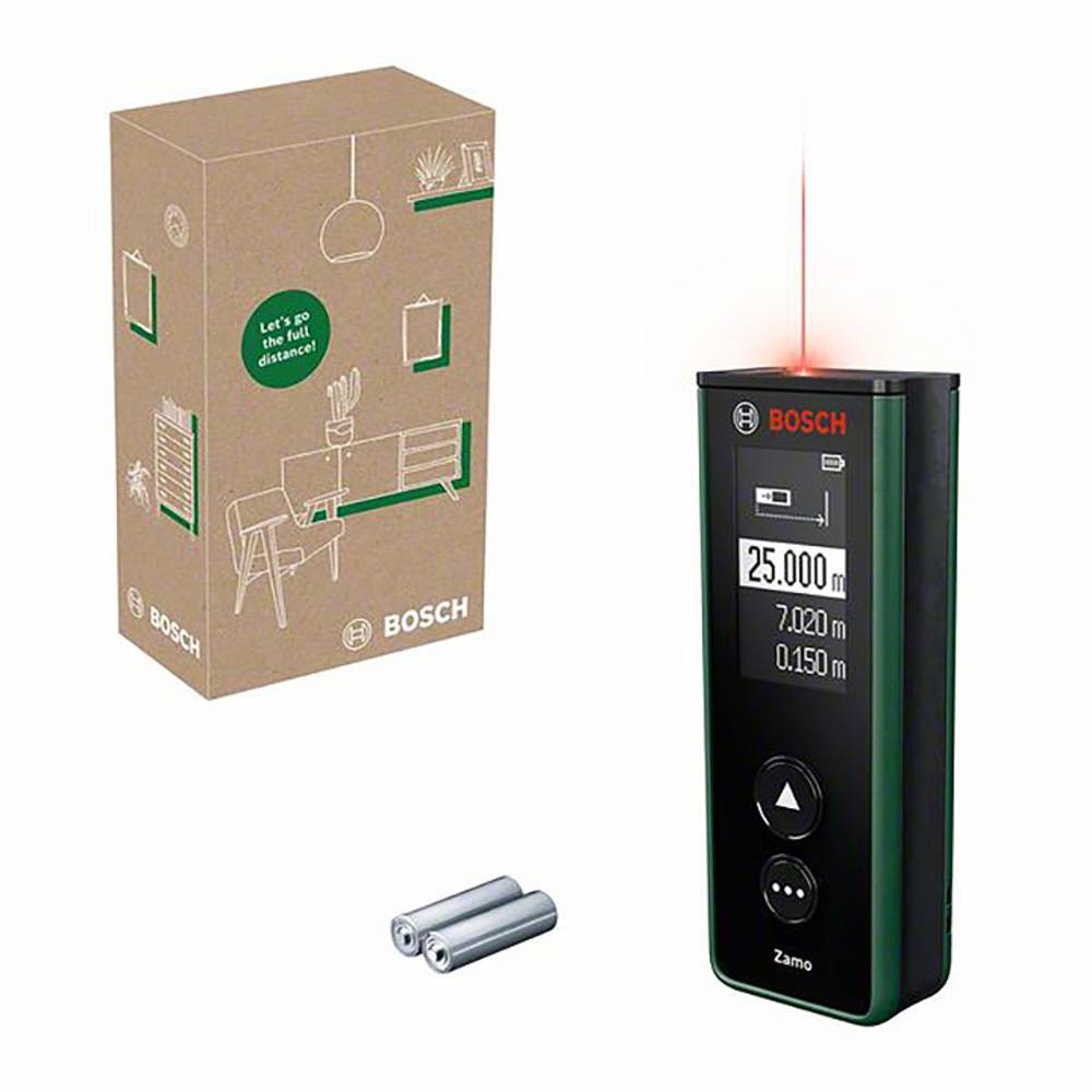 Télémètre laser Bosch Zamo 25 mètres avec adaptateurs de mesure précis