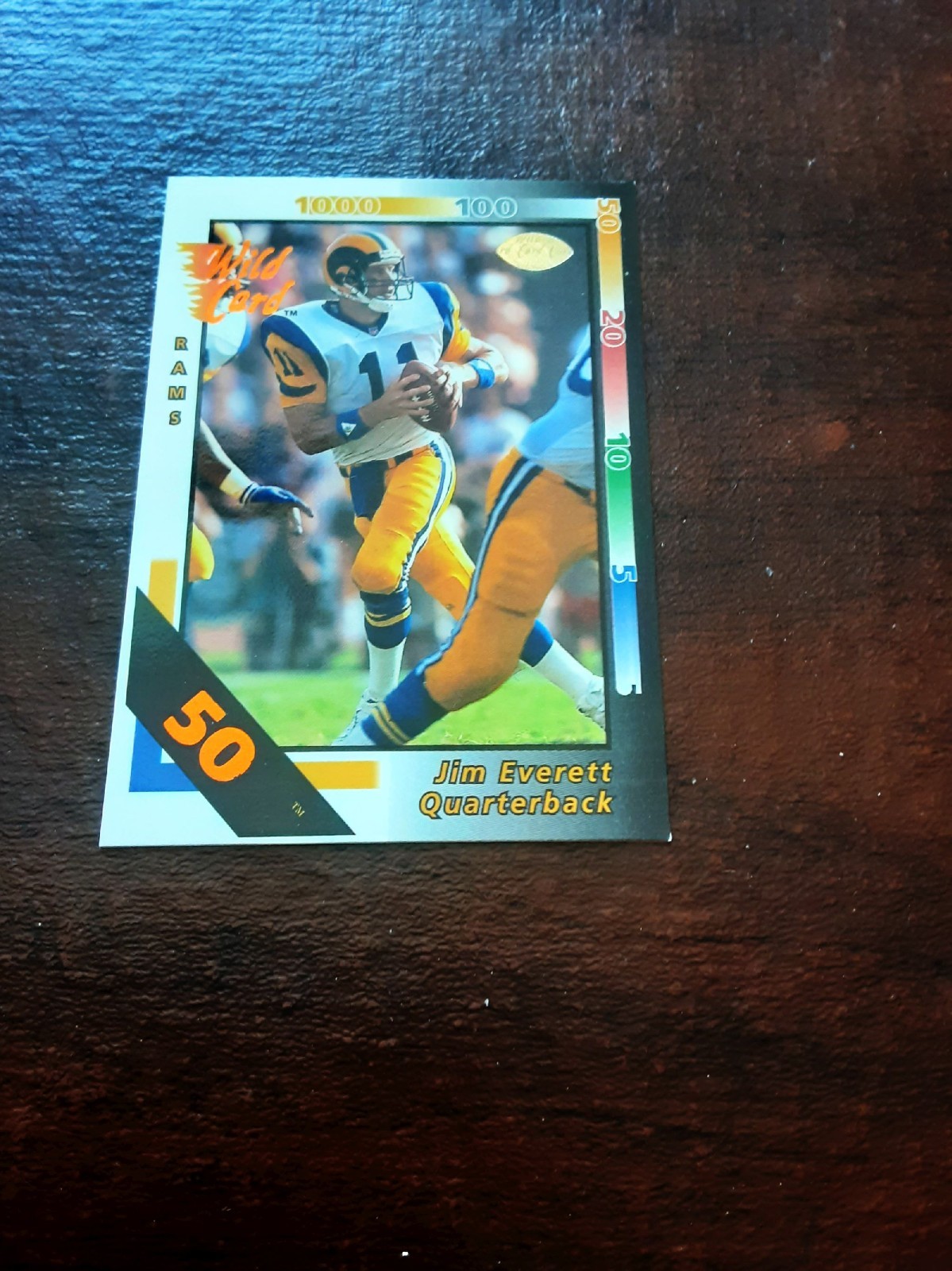 JIM EVERETT  50-STRIPE CARD   1992 Wild Card  ULTRA RARE