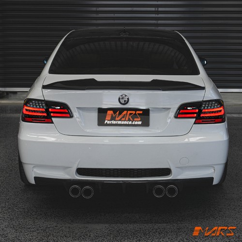 Black M3 LCI Style 3D Stripe Bar LED Tail Lights for BMW 3-Series E92 Coupe & M3 - Bild 2 von 11