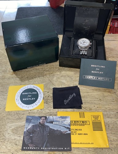Breitling Bentley GT 45mm White Dial Stainless Steel A13362