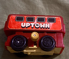 Uptown Wind-Up Walking Bus Toy w/ Key, Red Plastic Vehicle, Boys Girls