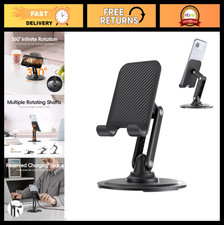 Adjustable 360 Rotating Phone Stand, Foldable Mobile Holder for Desk, Sturdy Ac