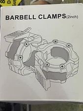 2pcs Olympic 2 Inch Barbell Clamps Quick Release Standard Bar Plates-BLUE