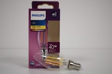 Philips LED Premium Classic Candle Light Bulb [E14 Small Edison Screw] 4.3W - 40
