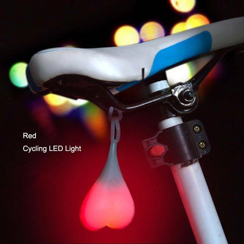 Bike LED Light Heart Shape Cycling Balls Silicone Bicycle
