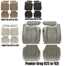 Front Both Side Leather Seat Cover For 2003 2004 2005 Chevy Suburban Tahoe 6PCS