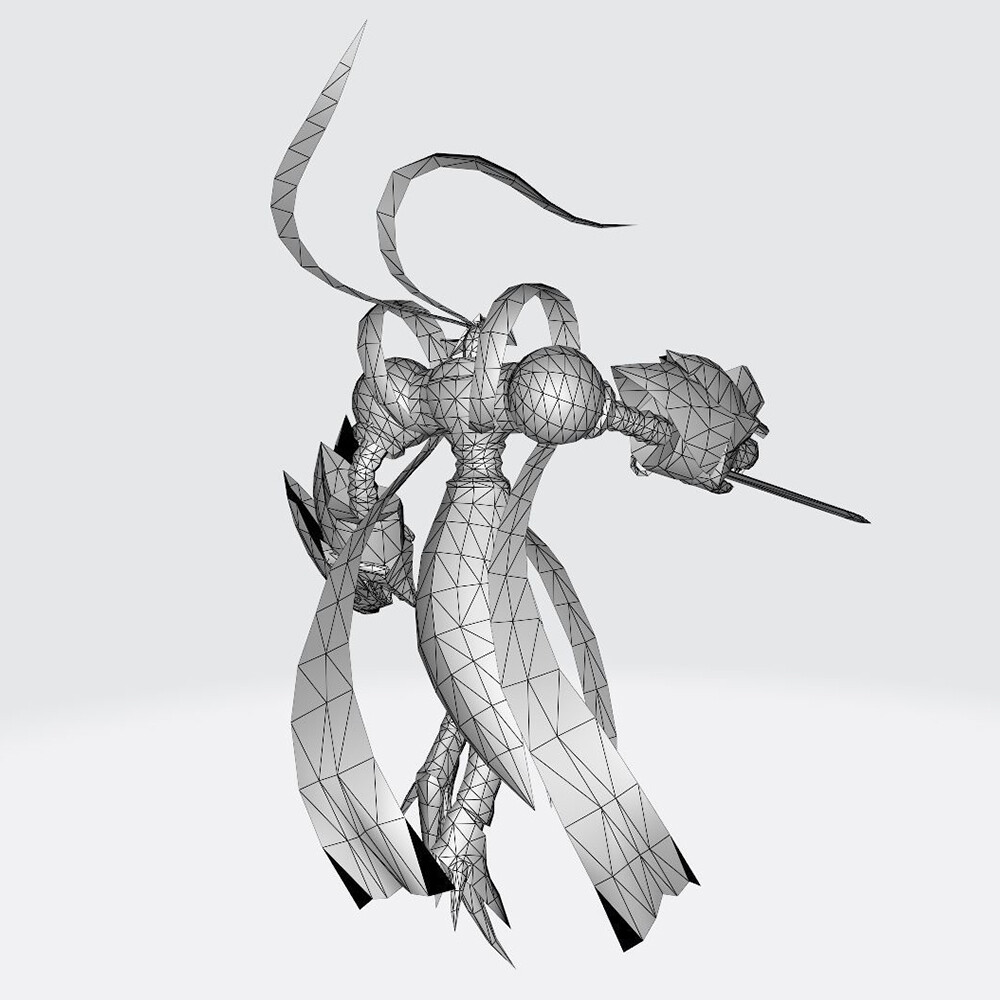 Unpainted Digimon Ultimate Chaosmon Resin GARAGE KIT FIGURES Model