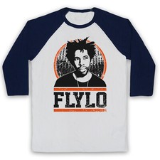 FLYLO FLYING UNOFFICIAL TRIBUTE HIP HOP LOTUS PRODUCER 3/4 SLEEVE BASEBALL TEE