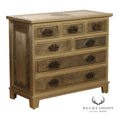 Vintage Embossed Metal Chest of Drawers | eBay