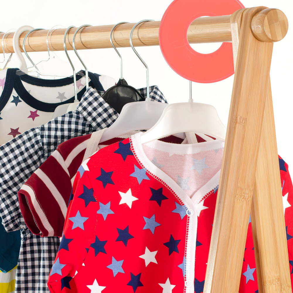 30 Pcs Infant Hangers Bright Color Dividing Ring Clothing Size Markers