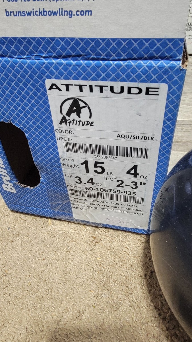 Brunswick Attitude ボウリングボール 15LB 15lb Brunswick Attitude Bowling Ball NIB! | eBay