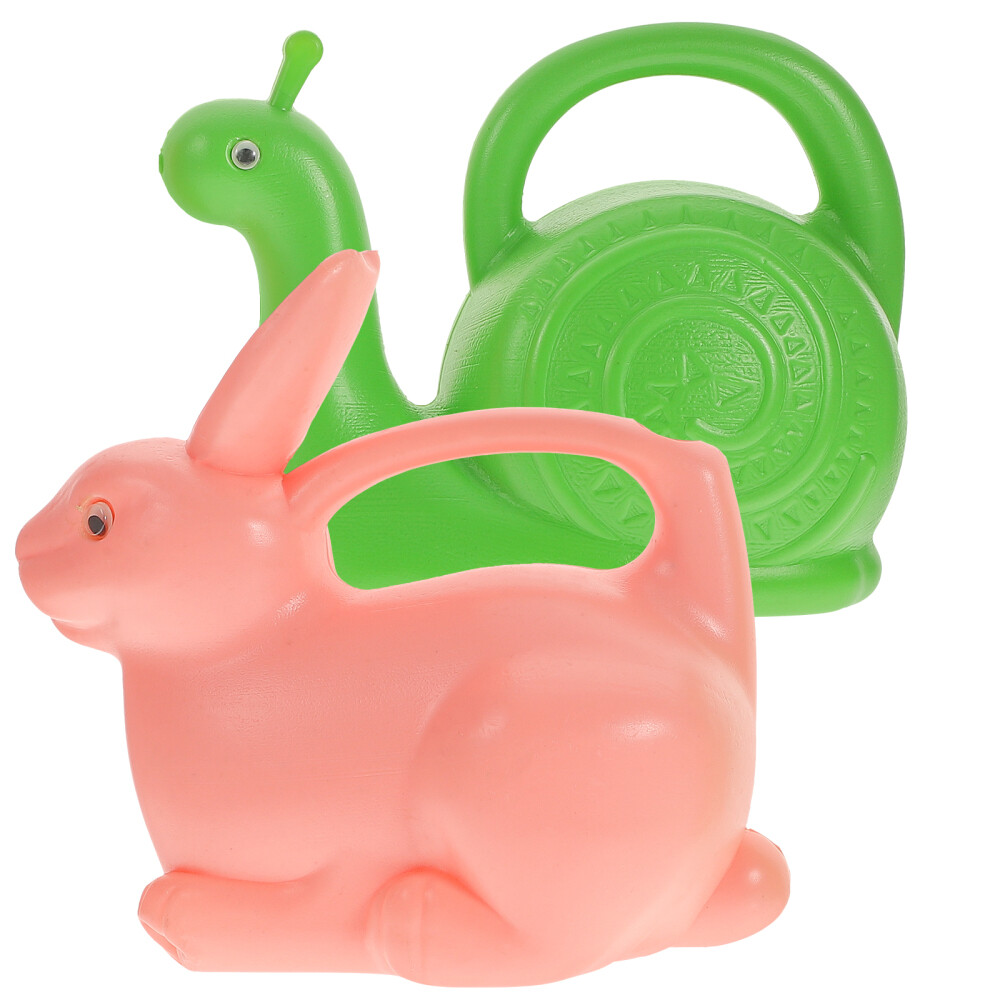 2Pcs Animal Watering Cans for Kids Rabbit & Elephant Novelty Beach